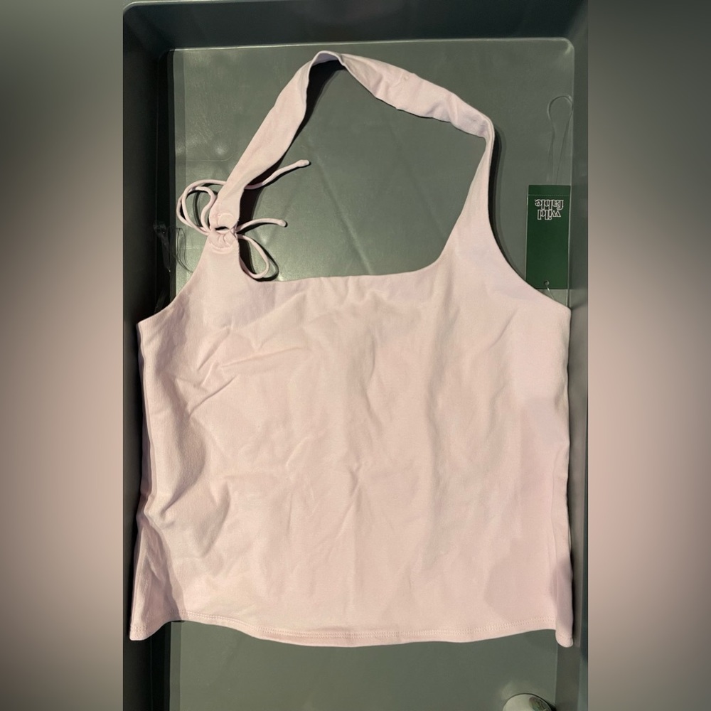 Wild Fable Women's Side-Tie Halter Tank Top Pink Size Large NWT
